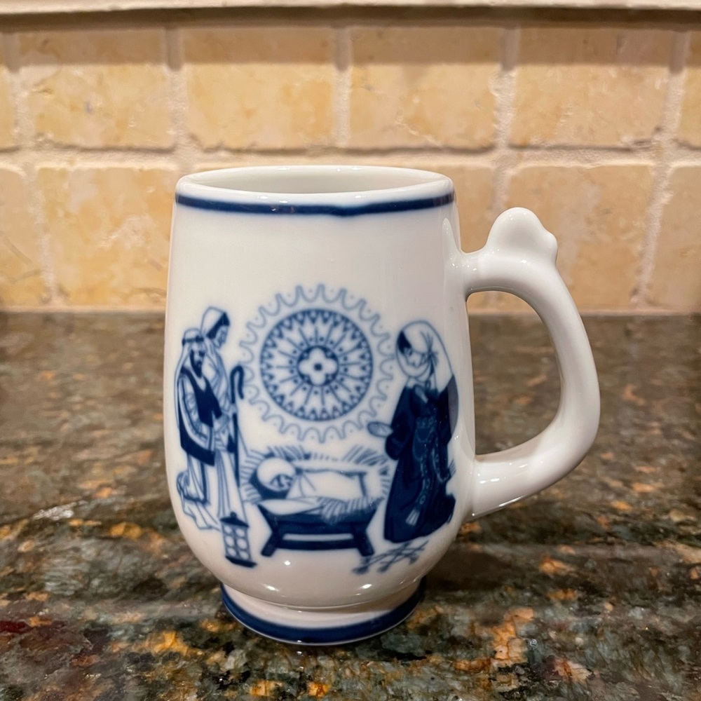Vintage Porsgrund Norway Christmas Mug